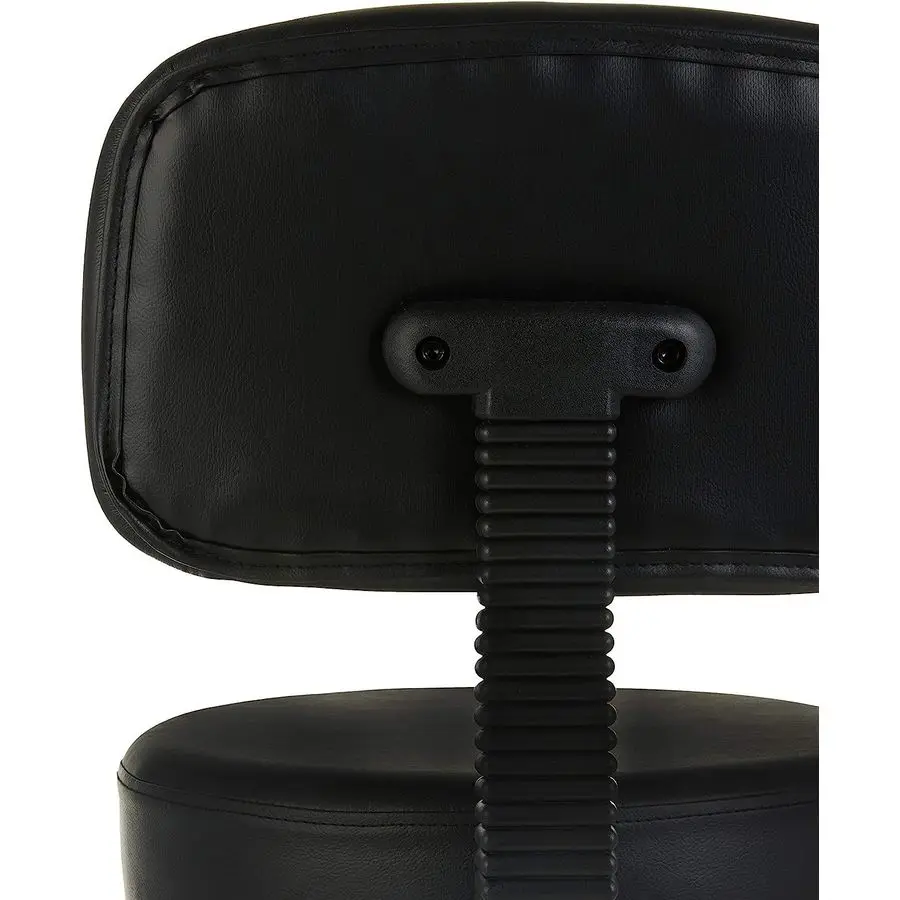 MultiPurpose Adjustable Drafting Spa Bar Stool with Foot Rest and Wheels Black