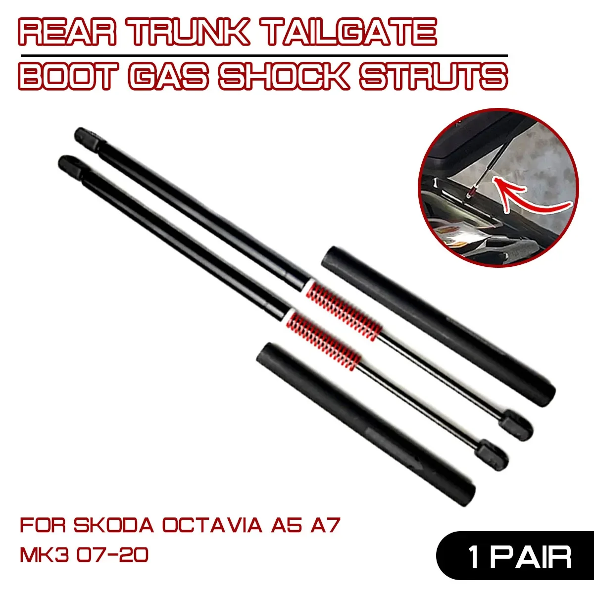 

Struts Support Bar Rear Trunk Tailgate Boot Gas Spring Shock Lift Strut For Skoda Octavia A5 A7 MK3 2007 2008 2009 2010-2020