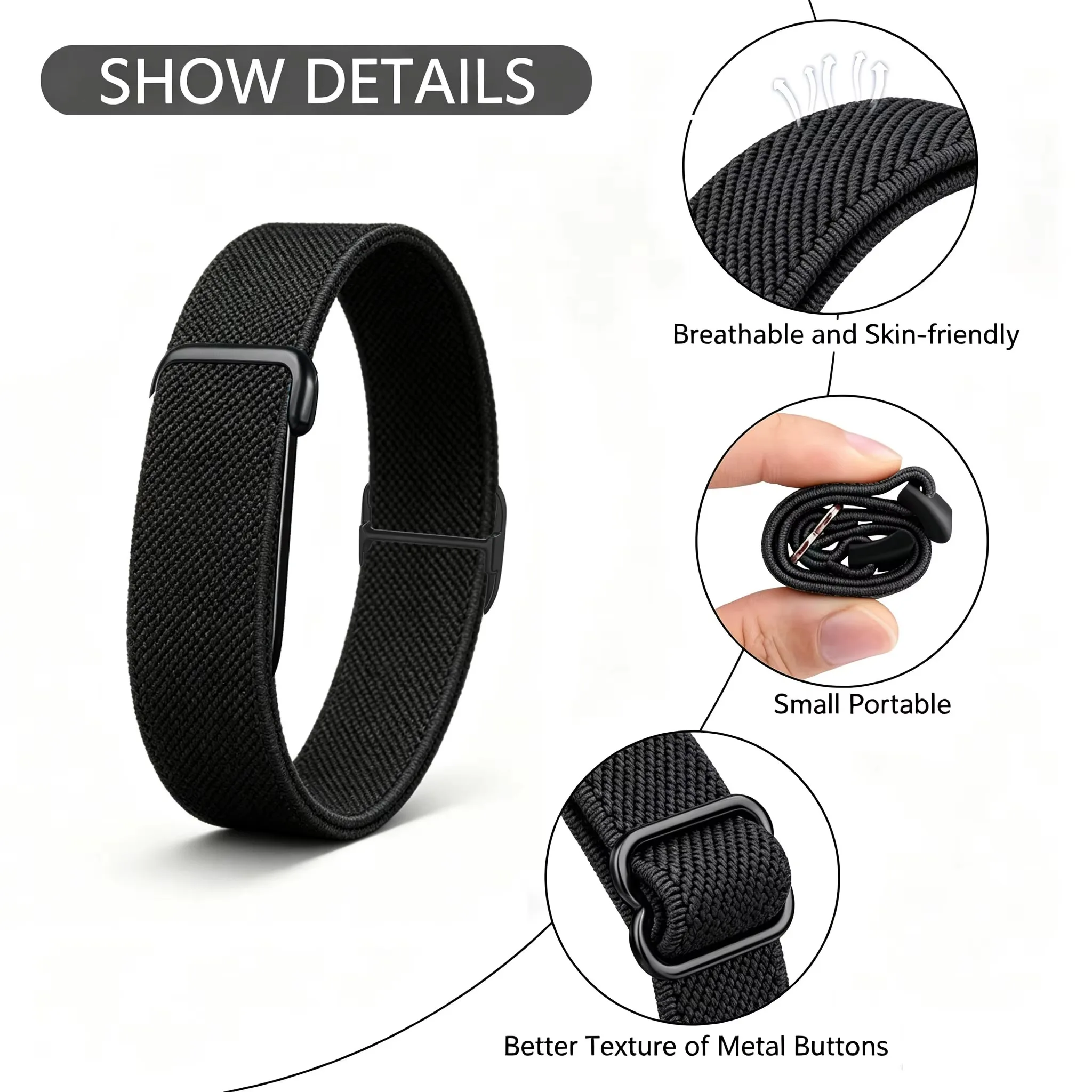 For Google Fitbit Air Nylon Strap Smart Watches Band Sports Adjustable Elastic Belt Bracelet Men Women Correa Fitbit Air Bands