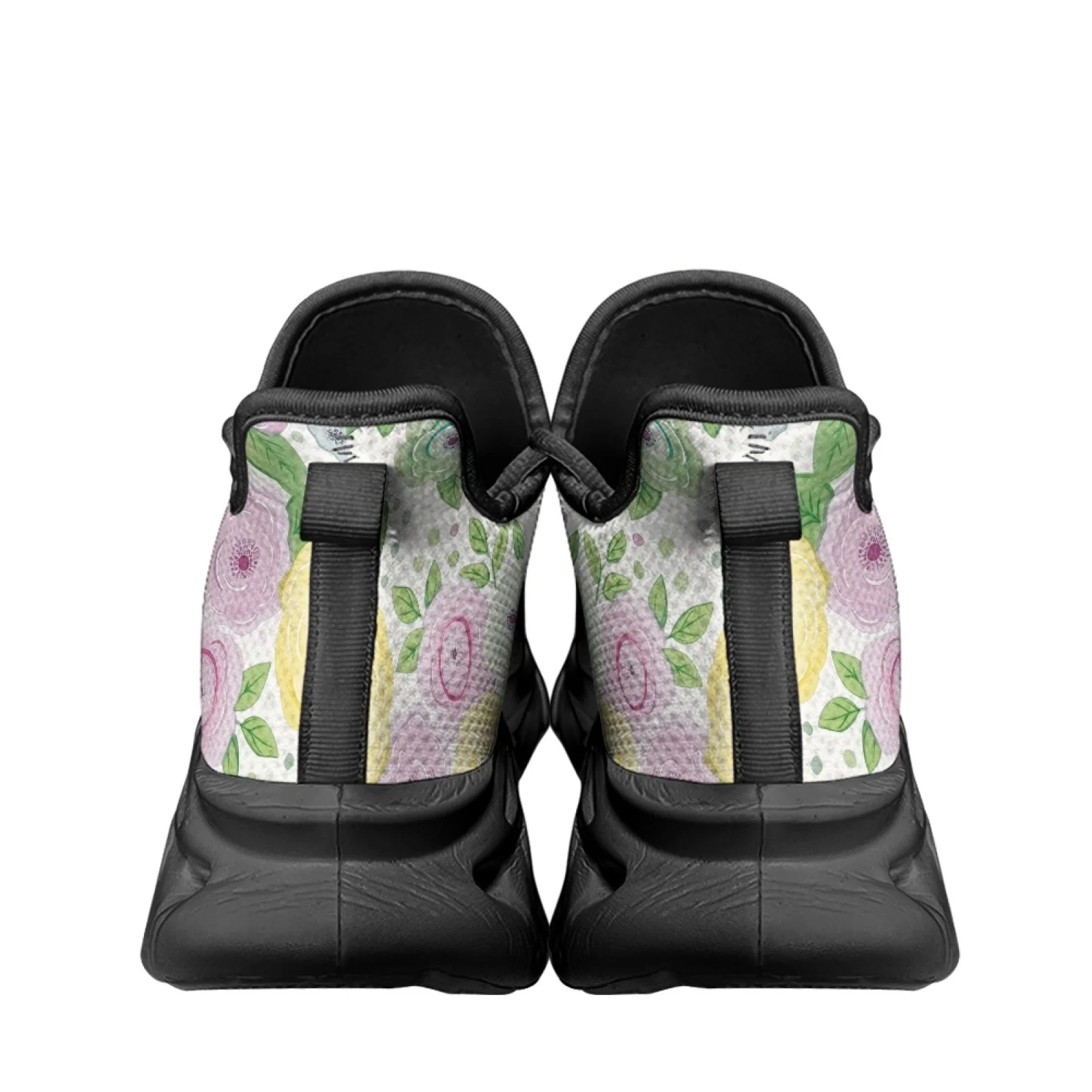PENSTROLL Flowers Print Breathable Lightweight Athletic Trainer Lightweight Sneakers for Men Walking Work