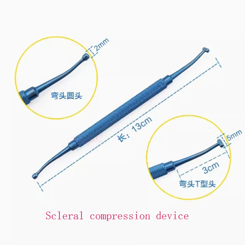 안과 현미경 장비, 공막 압축 장치, 티타늄 합금 이중 헤드 공막 로케이터, 구멍 스트레이트 헤드