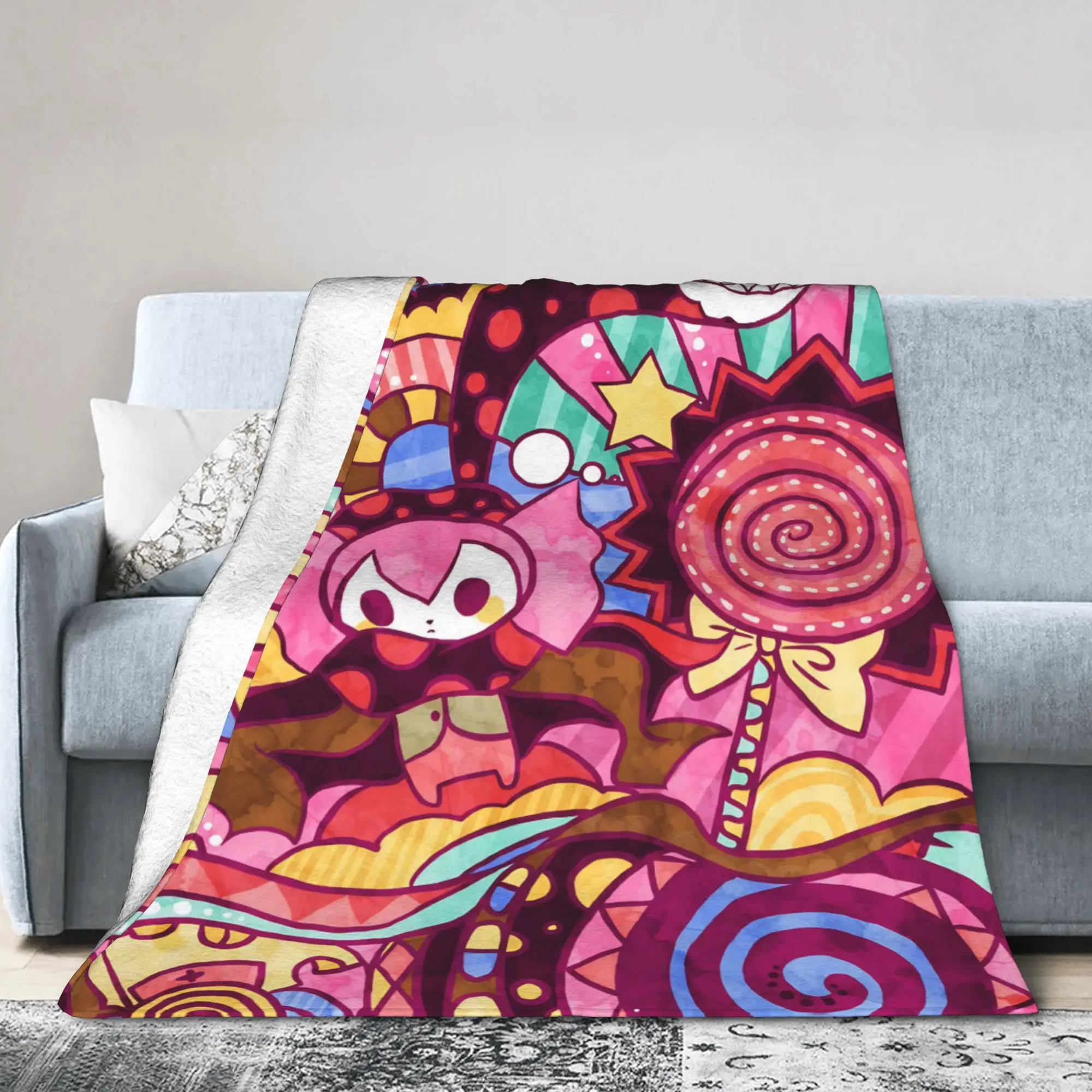 Charlotte Puella Magi Madoka Magica Anime Blankets Flannel Decoration  Breathable Ultra-Soft Throw Blankets for Bed Bedspreads