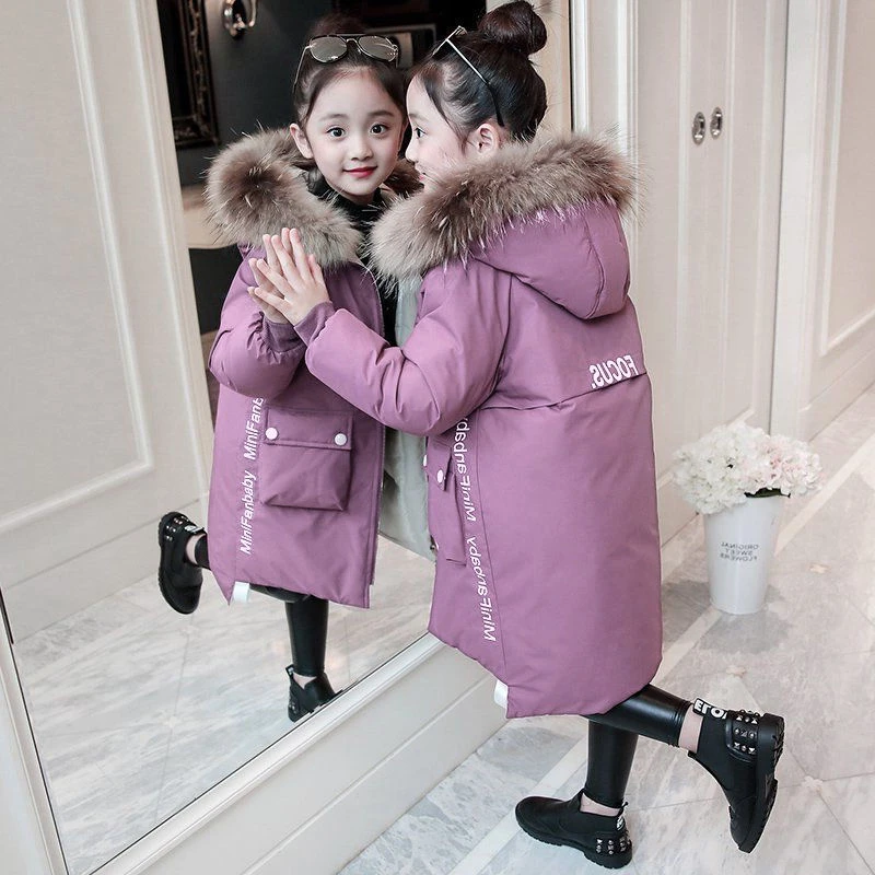 New Children Girl Jacket Thick 9 Winter 8 Chubby Coat Fashion Parka Hooded Outerwear Clothes for Kids Girls Clothing 4-14 Years