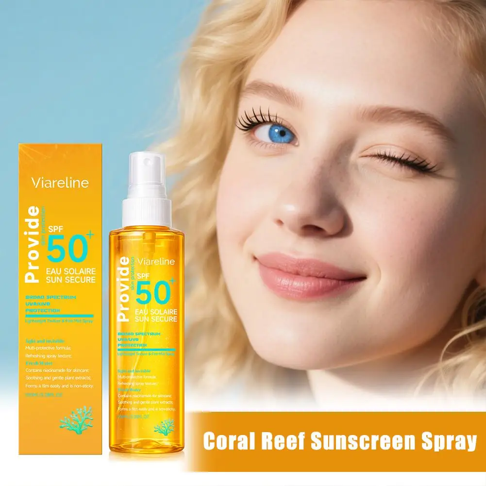 Protector Solar en Spray Coral Reef 100ml SPF50, Protección Facial y Corporal, Previene Quemaduras Solares, Hidratante, Refrescante, No Grasoso, 2026