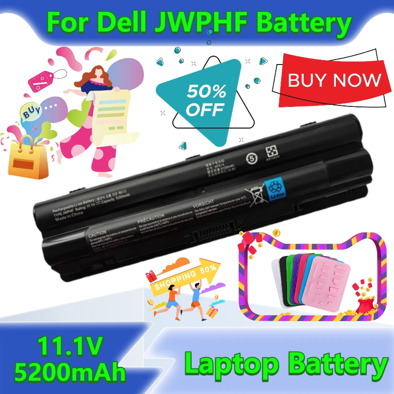 

11.1V 5200mAh for Dell JWPHF L502X L501X L701X L402X L401X XPS 14 Laptop Battery