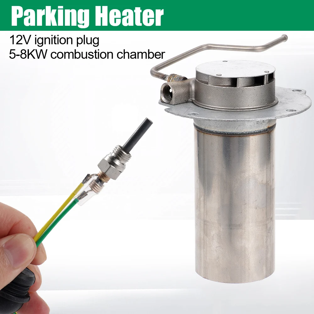 Aquecedor de estacionamento a ar diesel 5-8kw, 12v, 5kw, plugue de ignição, inserção de tochas, câmara de combustão, combustor para carro, caminhão, van, campista