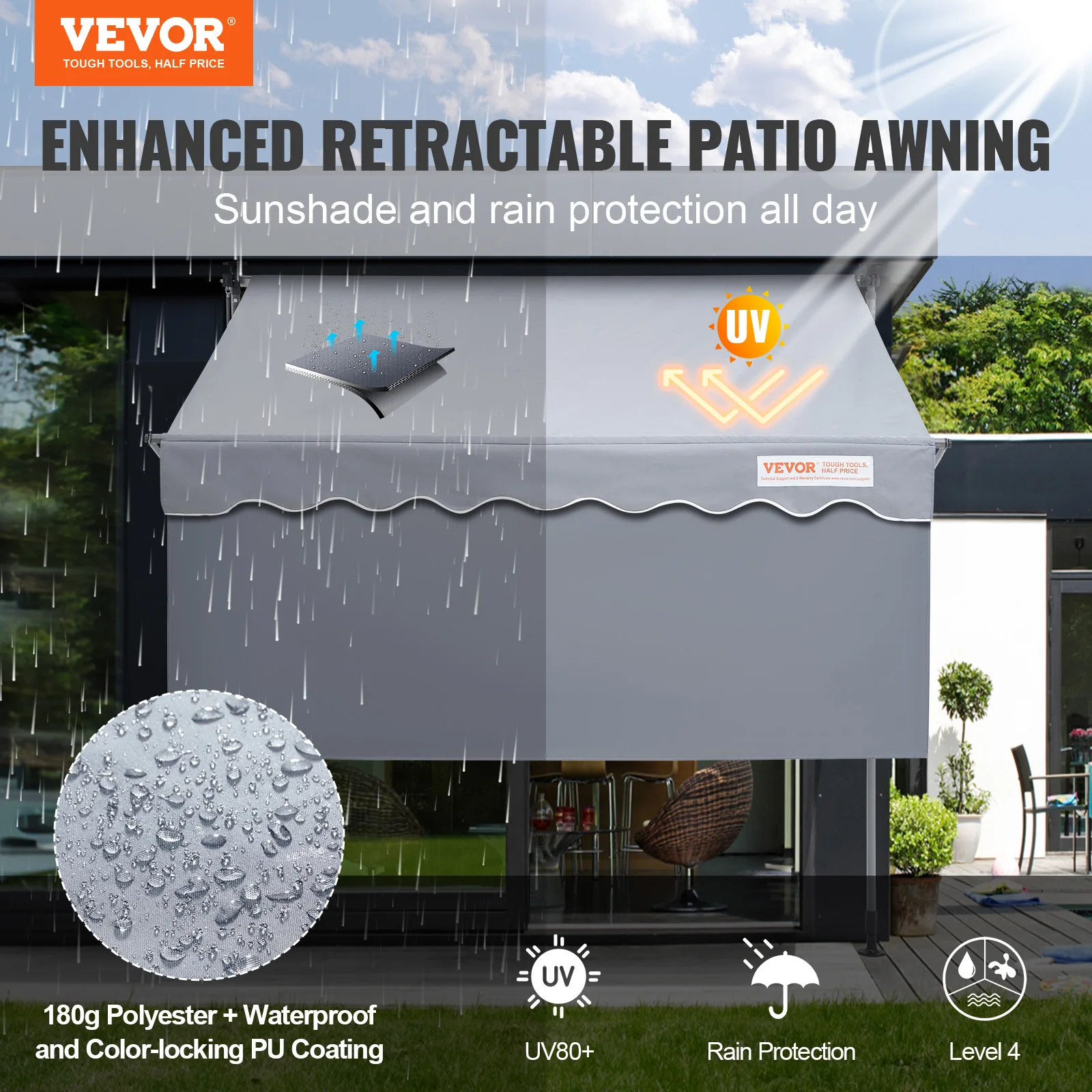 VEVOR Manual Retractable Awning,118