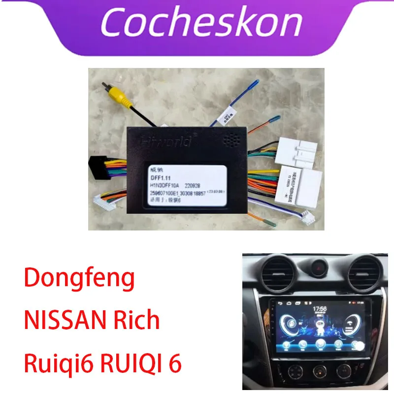 16Pin Car Wiring Harness Adapter With Canbus Box WC HIworld Decoder Android Power Cable For Dongfeng NISSAN Rich Ruiqi6 RUIQI 6