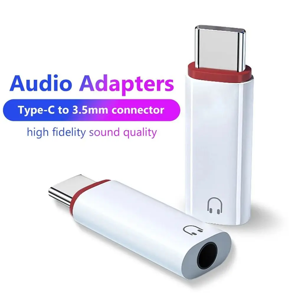 High Quality 3.5mm Type C Adapter ABS Portable Audio Converter Digital Decoding Earphone Adapter Device Connectivity