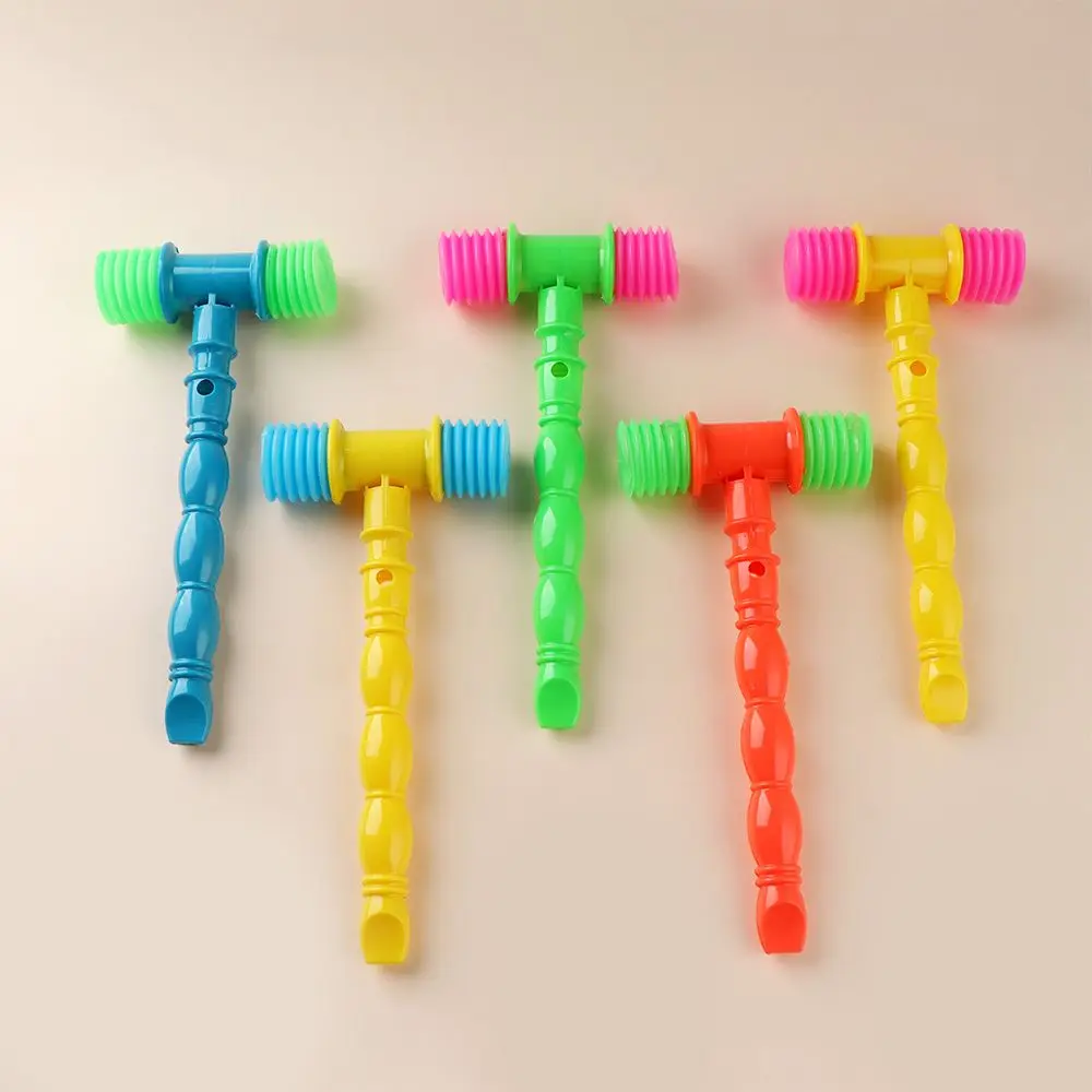 Funny Lovely Whistles Hammer  Shape Vocal  Knocking Shaker Rattle Vent Toy Educational Toy