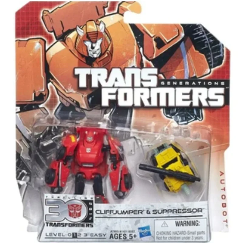 Original Hasbro Transformers G Series 30th Anniversary lg Class Cliffjumper & Suppressor Action Figure Anime Collectible Gifts