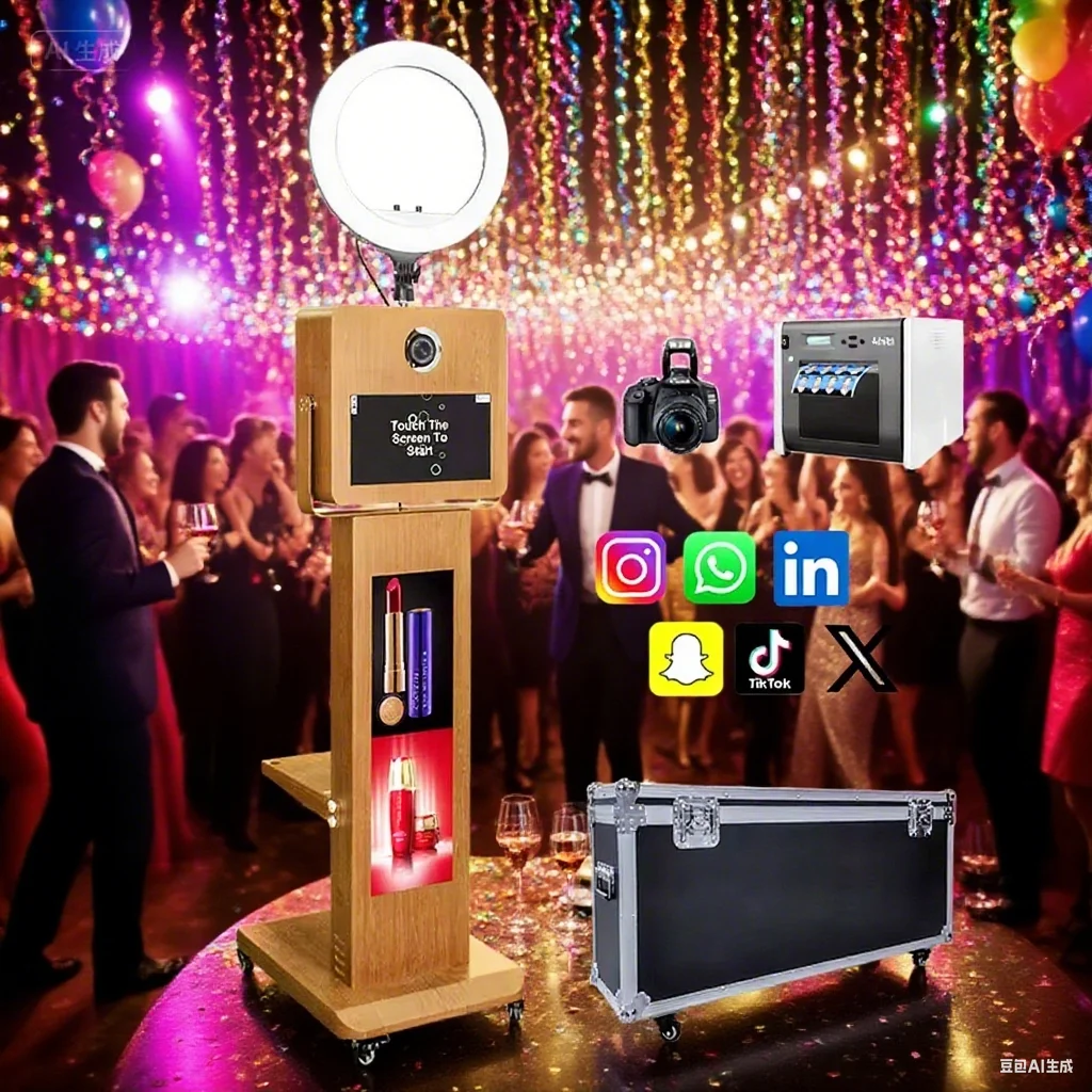 

2025 New Selfie Booth Free Software Photo Booth Shell Party Supplies DSLR Photo Booth With Touch Screen