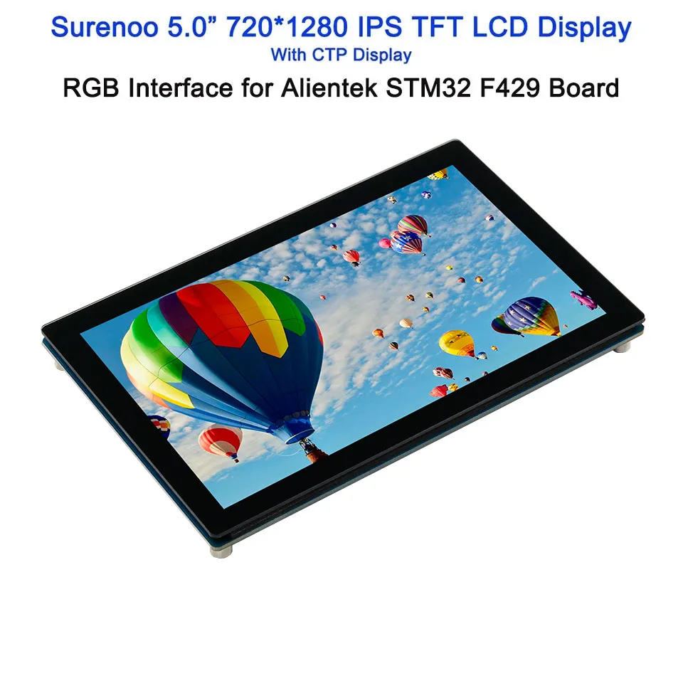 IPS LCD Module Display Monitor Screen com CTP Painel de Toque Capacitivo, Placa Alientek STM32, 5.0 ", 720x1280, TFT Paralelo