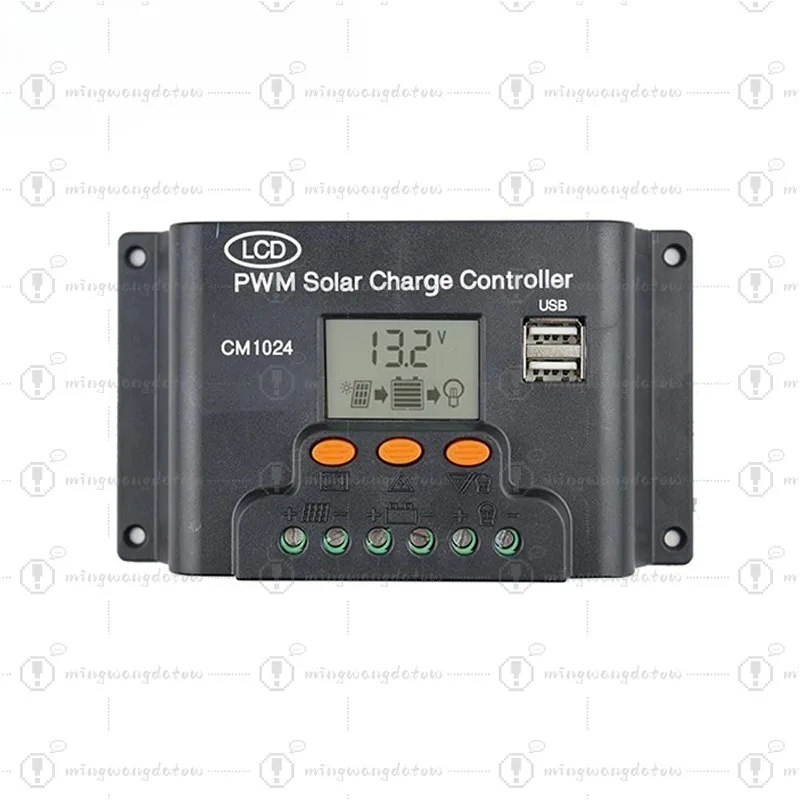 10A Off-Grid PV Solar Charge Controller, Auto 12V/24V Identification