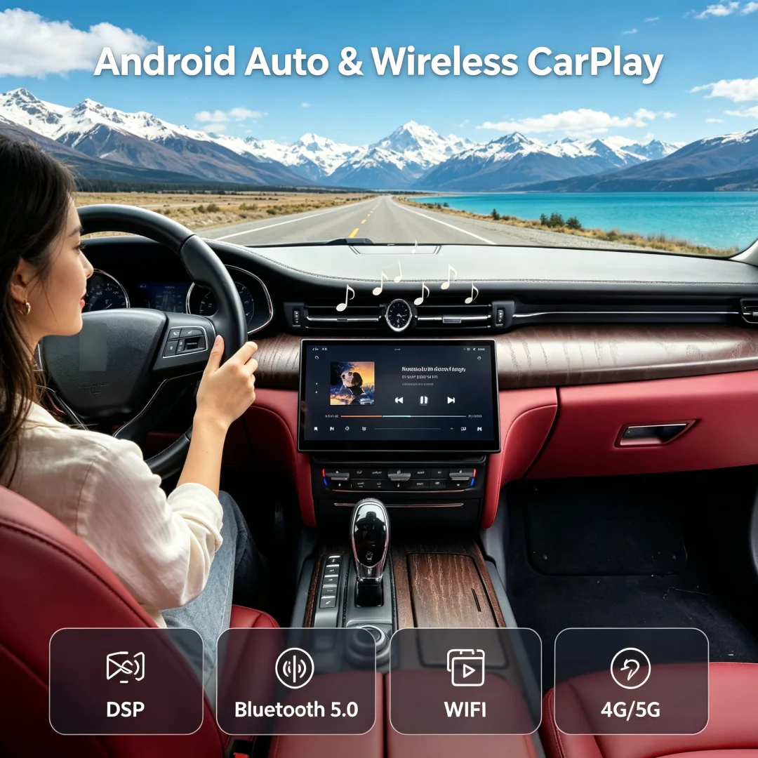 11.6 Inch Android Wireless CarPlay For Maserati Quattroporte 2013-2020 Multimedia Video Player Car GPS Navigation Head Unit DSP