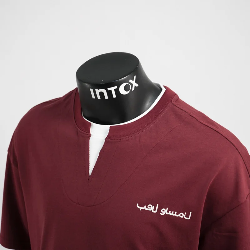 Nep twee V-hals ontwerp korte mouwen T-shirts voor heren zomer 2025, nieuwe veelzijdige casual losse modetrend top