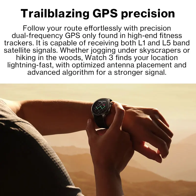 النسخة العالمية OnePlus Watch 3 ساعة ذكية 1.50 بوصة LTPO AMOLED عرض معالج Snapdragon W5 ثنائي التردد GPS Wear OS