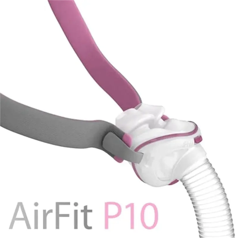 XX-6 قطعة أغطية الرأس CPAP لـ Resmed Airfit P10 وسادة الأنف CPAP قناع الأشرطة 6 أشرطة مرنة و12 مشبك تعديل