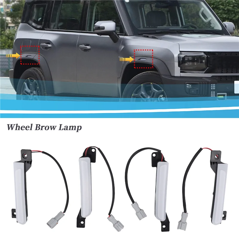 Strict Fit For Chery Jetour Traveler T2 Car Wheel Brow Lamp Modification Left And Right Front Wheel Brow Lamp