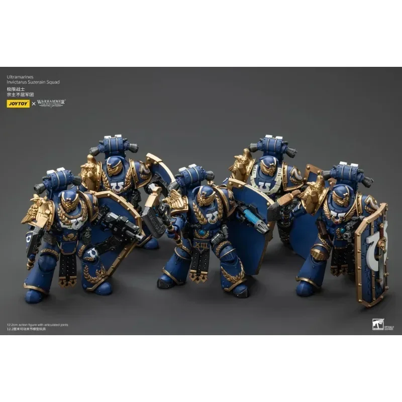 

JOYTOY Warhammer 40K 1/18 Ultramarines Remus Ventanus Invictarus Suzerain Squad 5PCS Action Figures Model Toys Gifts In Stock