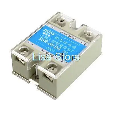 

Temperature Controller 3-32VDC / 24-380VAC SSR 80A DC-AC Solid State Relay