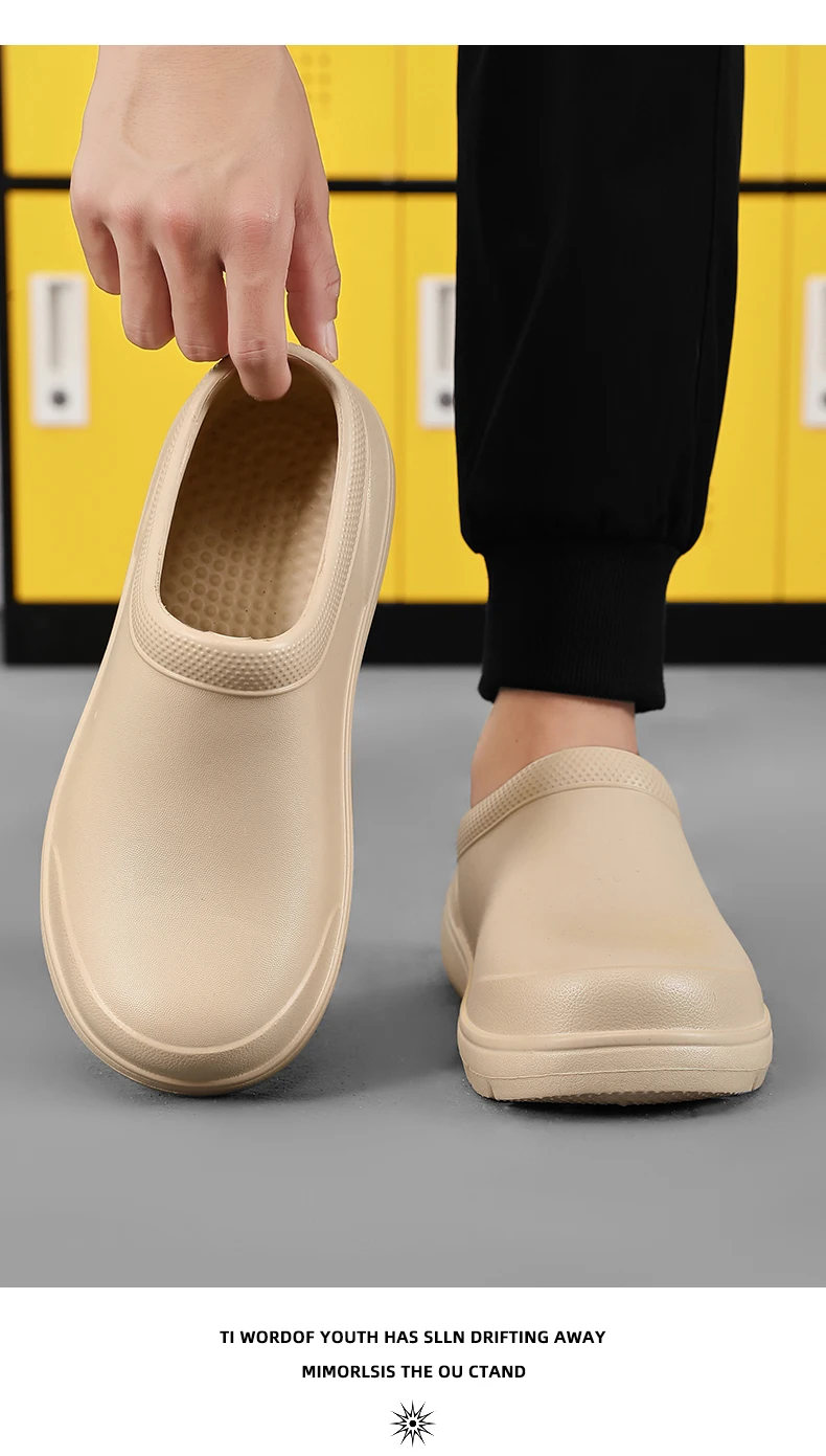 Herren-Hausschuhe, Garten-Clogs für Paare, rutschfeste Damen-Wasserdichte Kochschuhe, bequeme Sandalen für Tierarbeiter, Outdoor-Angelschuhe – Detail 5