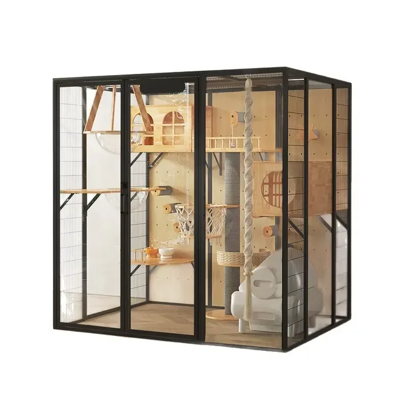 Factory Direct Supply Fine Polished Stable Joint Structure Robust Cat Villa for Pet Store Bulk Procurement Orders