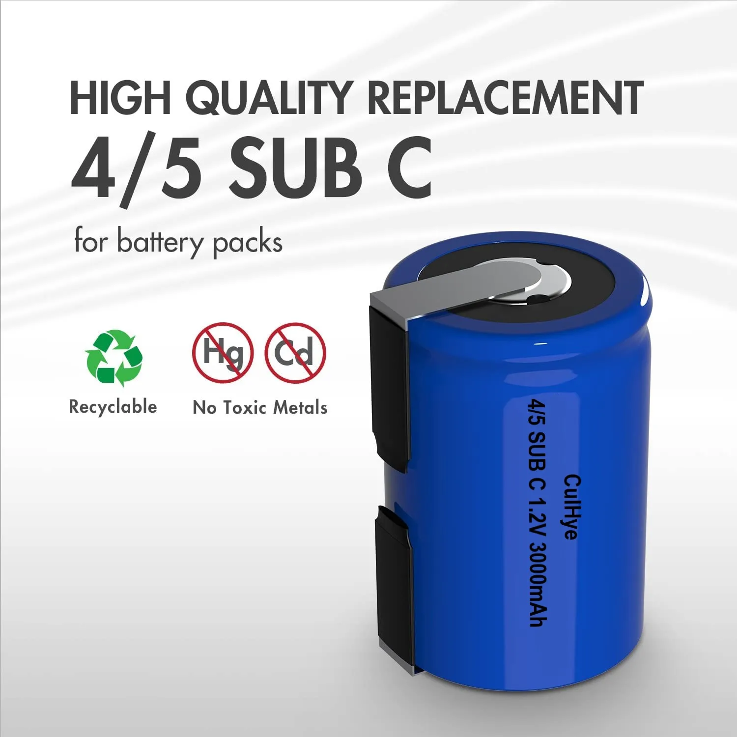 3000mAh 1.2V Ni-CD 4/5 SC Sub C Real Capacity Battery Manufacturer High Rate Discharge For power tools electric drill screwdrive