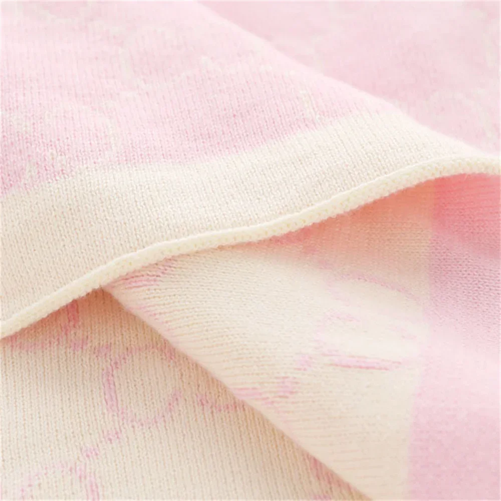 Designer Brand Baby Blankets Luxury Letter Embroidery Spring Newborn Super Soft Swaddle Wrap Infant Sleeping Cotton Baby Stuff