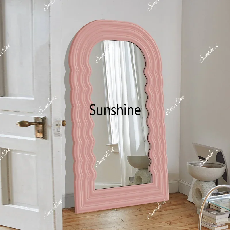 European style waves Light makeup mirror wall mirrors art Floor mirrors full body Room decoration Decorative Wall mirror DecorTJ