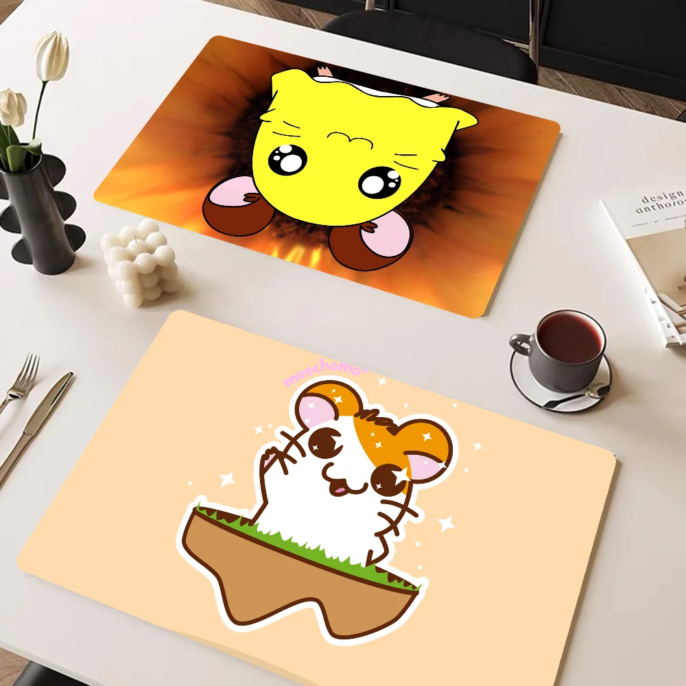 Hamtaro Quick Drying Dish Mat Printed Kitchen Non-slip Coffee Cup Pad Drain Mats Dinnerware Cup Bottle Placemat