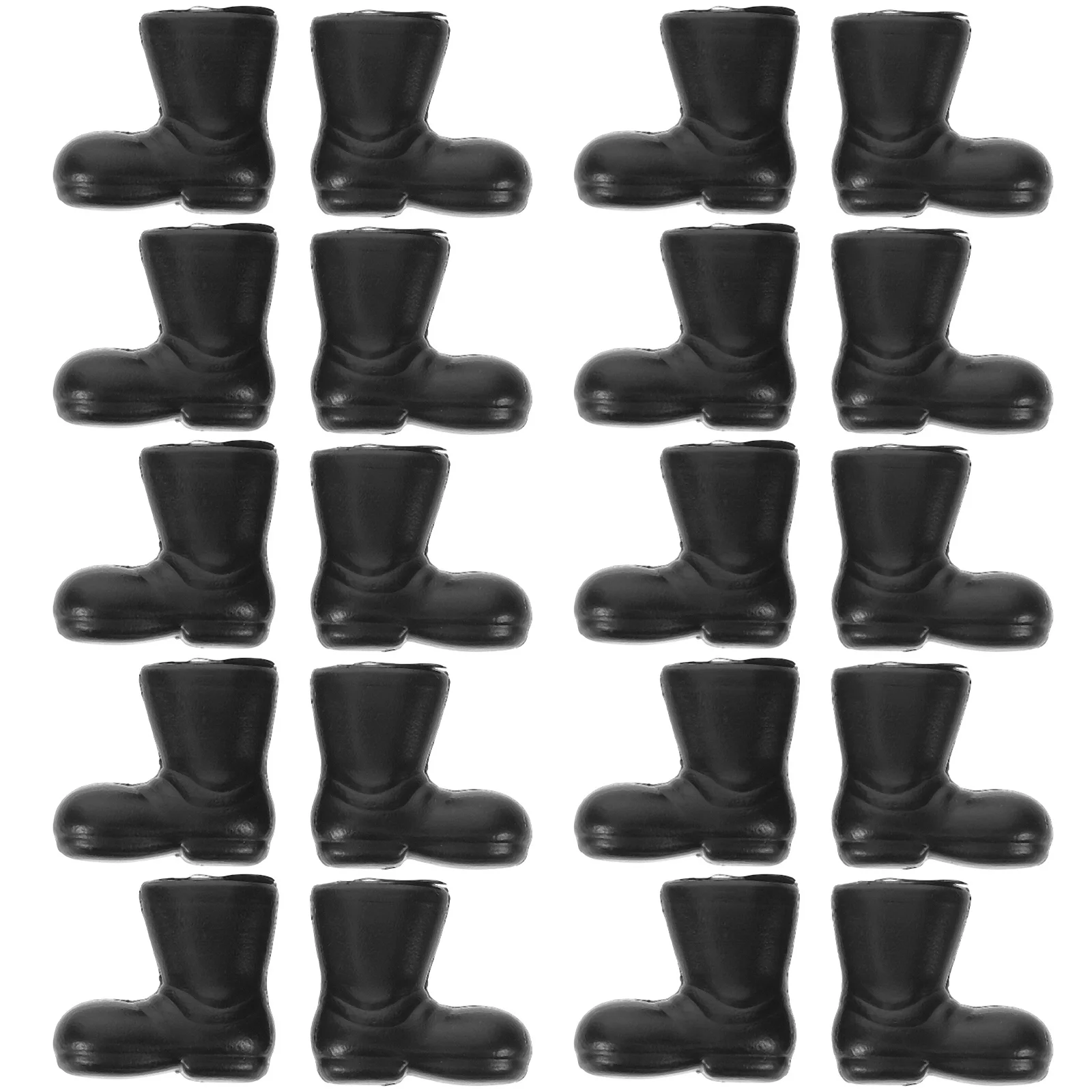 

100 Pcs Mini Christmas Ornaments Dollhouse Decorations Santa Boots for Cute Craft Projects Shoes Miniature Claus Plastic Table