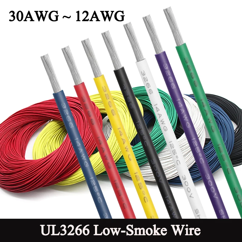 UL3266 Low-Smoke 30/28/26/24/22/20/18/16/14/12AWG Halogen-Free PE Insulated Wire Tinned Copper Cable Household Appliances Cables