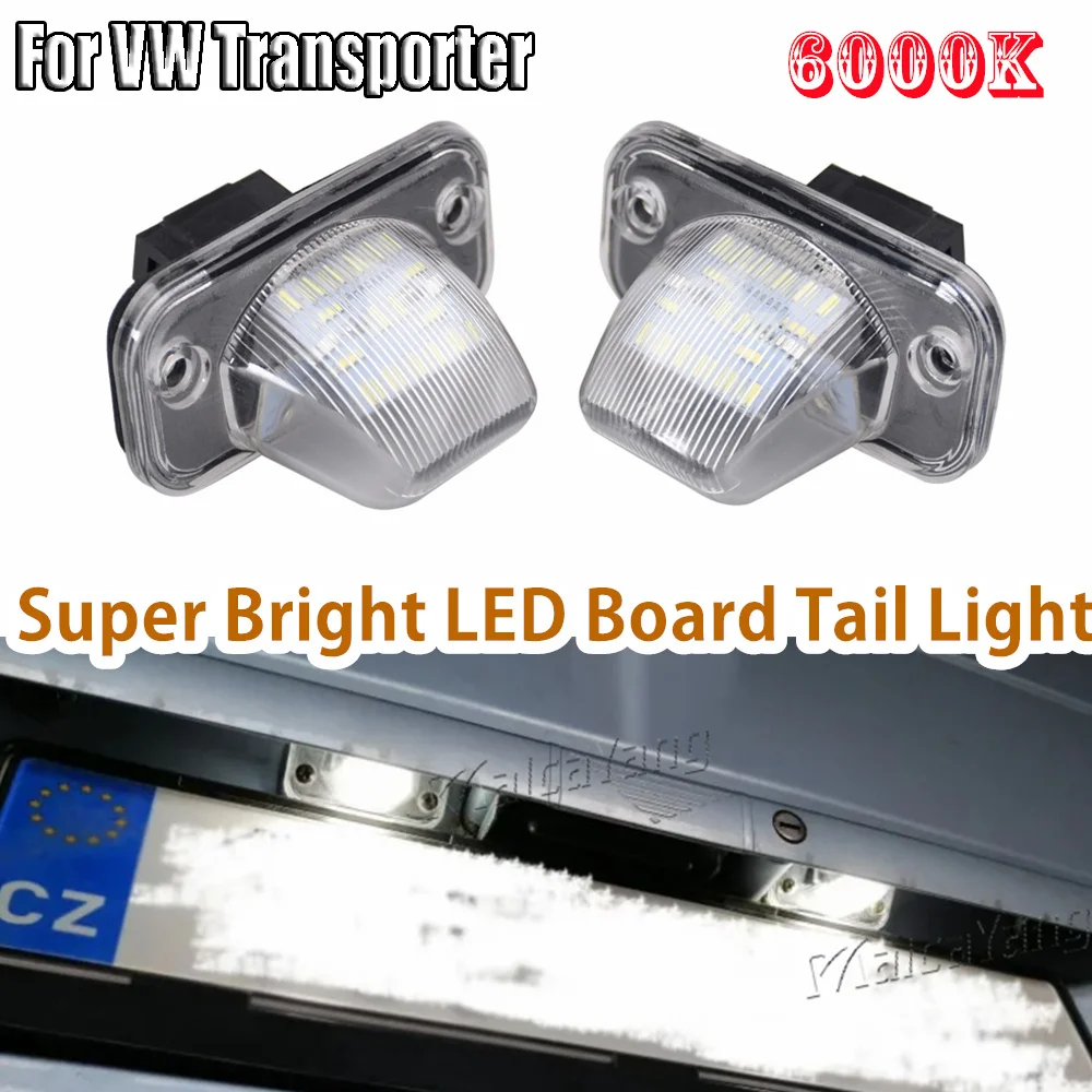 LED Number Plate Lamp For VW T4 Transporter Campmob Passat B5 B6 Caddy Jetta Touran Canbus Error Free White License Plate Light