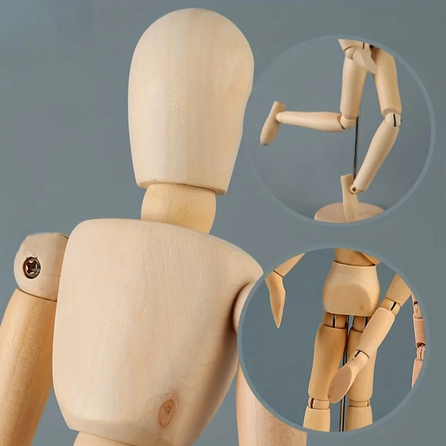 Drawing Sketch Mannequin Model Movable Limbs Wooden Hand Body Draw Action Toys Figures Home Decor Artist Models Jointed Doll