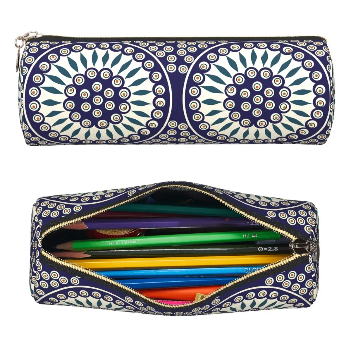 

Boleslawiec Ceramics Pencil Case Pencil Pouch Cylinder Pen Box Pencil Bag for Studen School