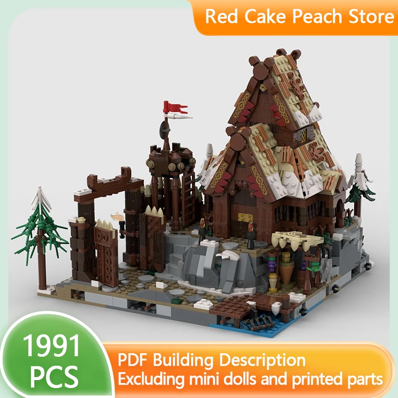 

Street View Model MOC Building Bricks Medieval Viking Village House Modular Technology Gifts Holiday Assemble Children Toys Suit