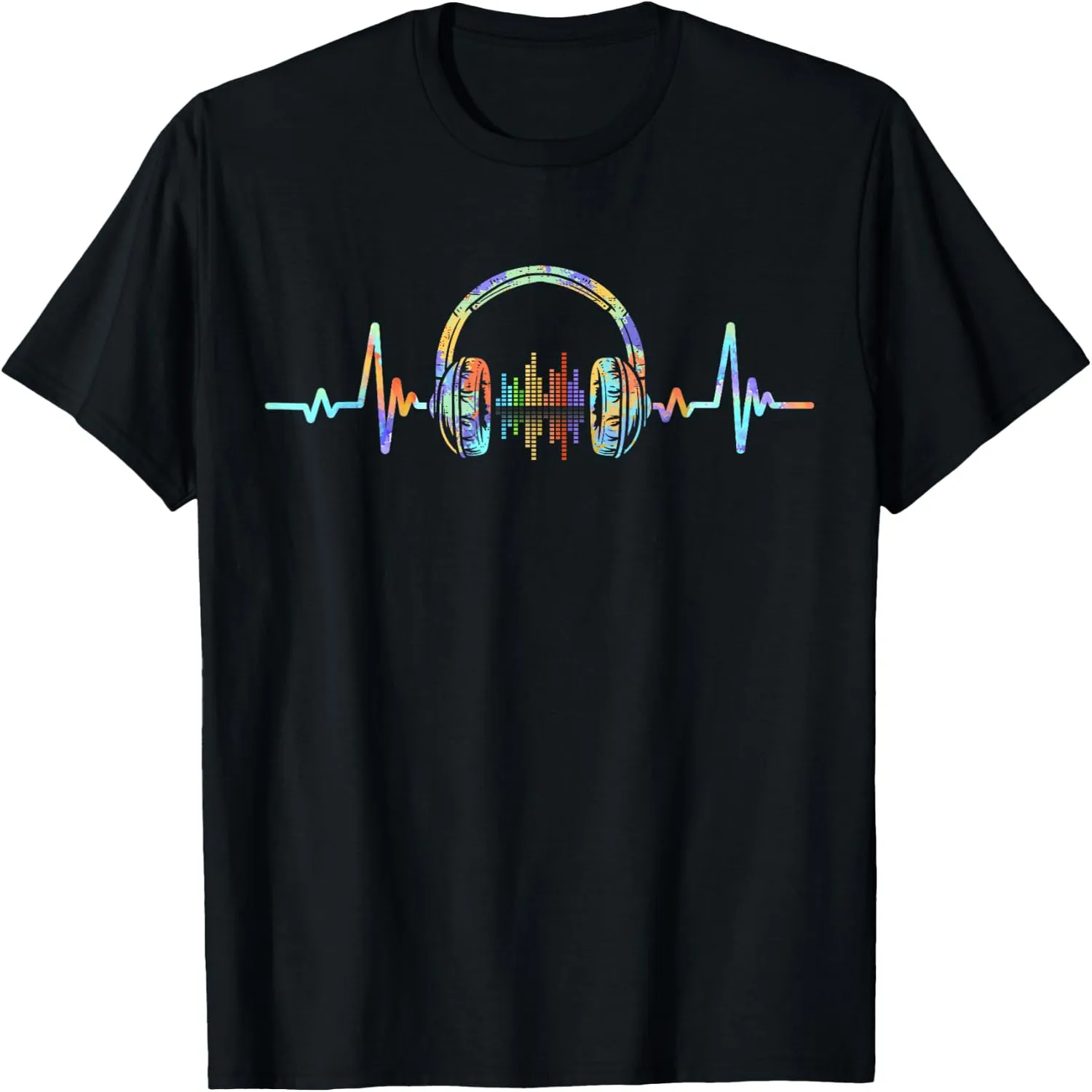 Heartbeat Headphone Tie Dye Sound Lover Engineer Producer DJ T-Shirt Vintage t-shirt, Everyday wear tee,