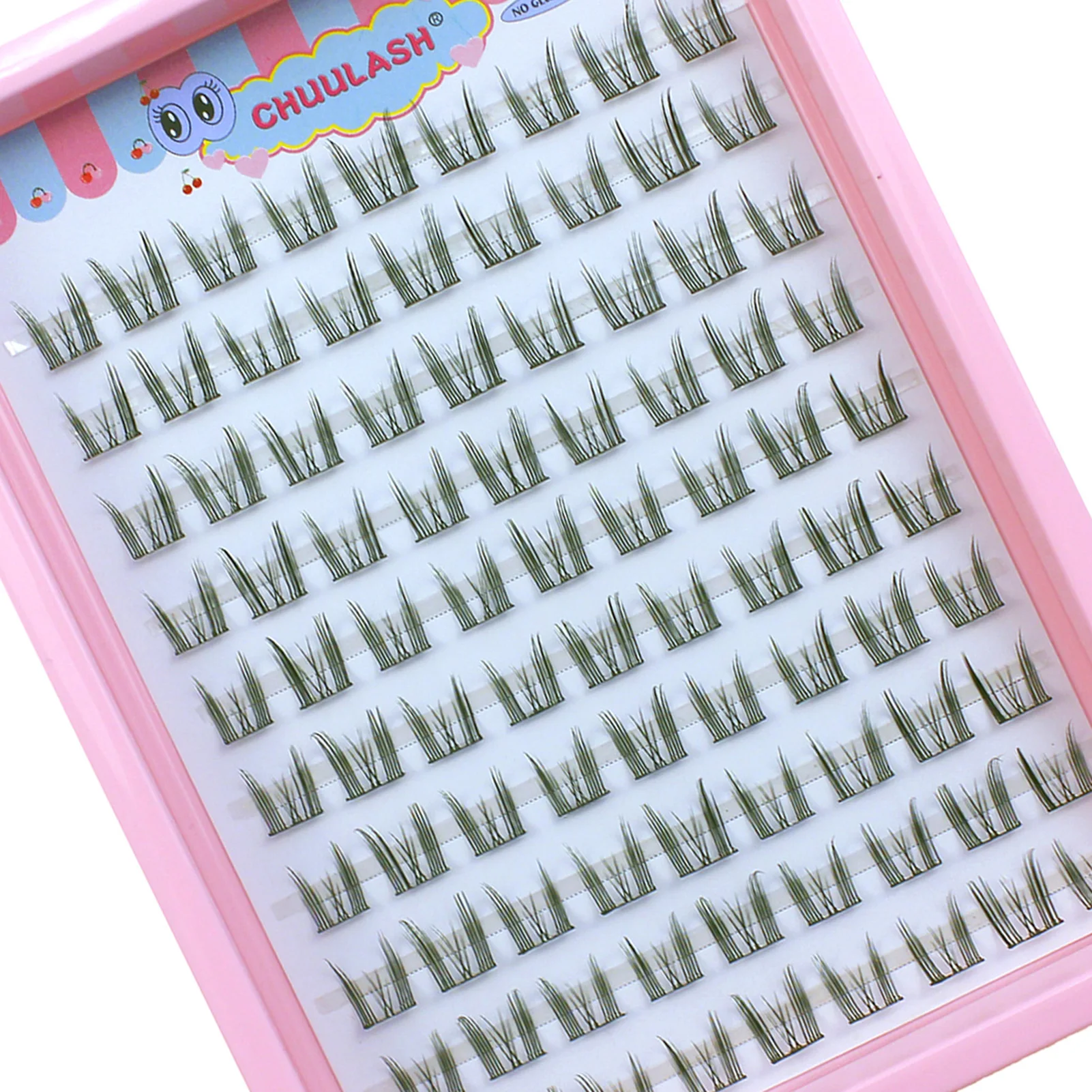 Sztuczne rzęsy Manga Cat Eye bez kleju, pojedyncze kępki rzęs, naturalne, miękkie, puszyste, 7-13mm, do codziennego użytku, do samodzielnego stylizowania, do cosplayu i makijażu.