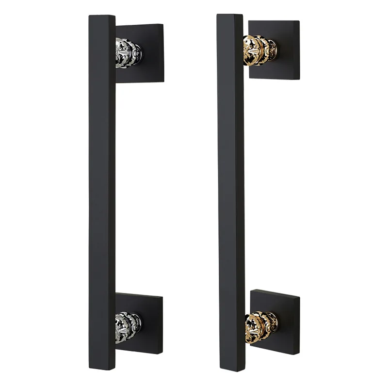 Silver handle split large handle single tongue universal lock simple European indoor wooden door lock