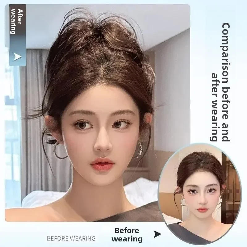 قصيرة مجعد الاصطناعية مخلب كليب ذيل حصان وصلات شعر للنساء عالية أعلى كعكة ذيل حصان هيربيسي ارتفاع درجة الحرارة الألياف الذيل