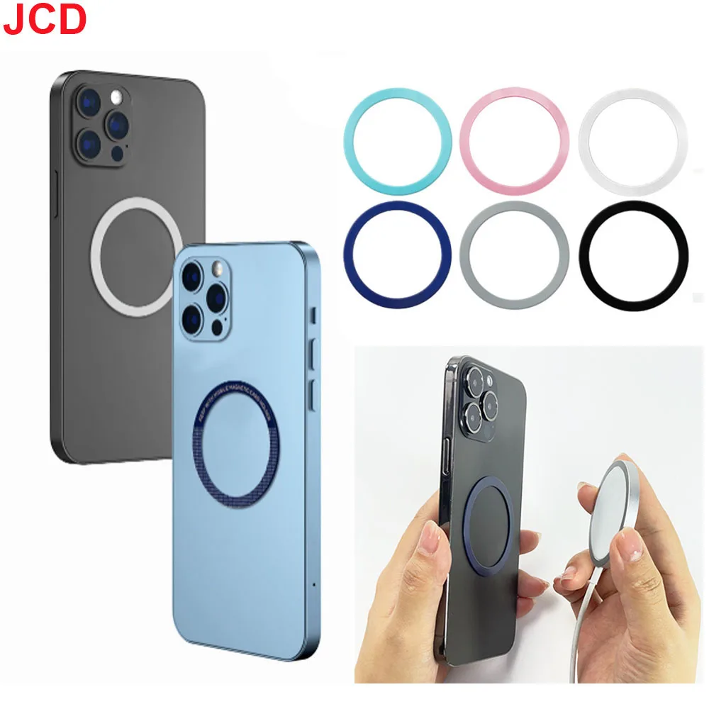 

Универсальное магнитное металлическое кольцо для беспроводного зарядного устройства Magsafe, наклейка из железного листа, магнитный автомобильный держатель для телефона для Apple Huawei