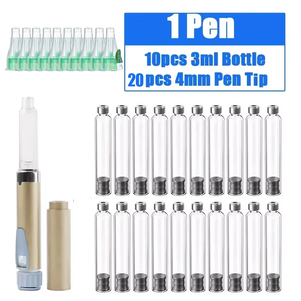 Magic Pen Insuline Cartridges 3 ml Lege Cassette Fles Medische Esthetiek Tattoo Pen Drie-lijn Lifting Verbruiksartikelen Kit