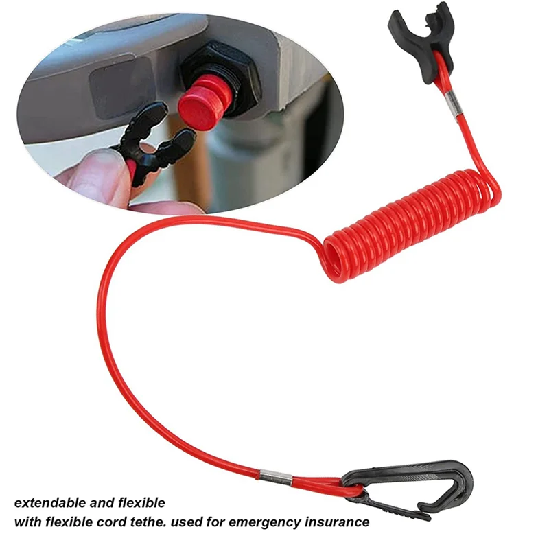 

2X Boat Engine Emergency Stop Switch 176288 Safety Kill Switch For BRP Evinrude Johnson Outboard Engines