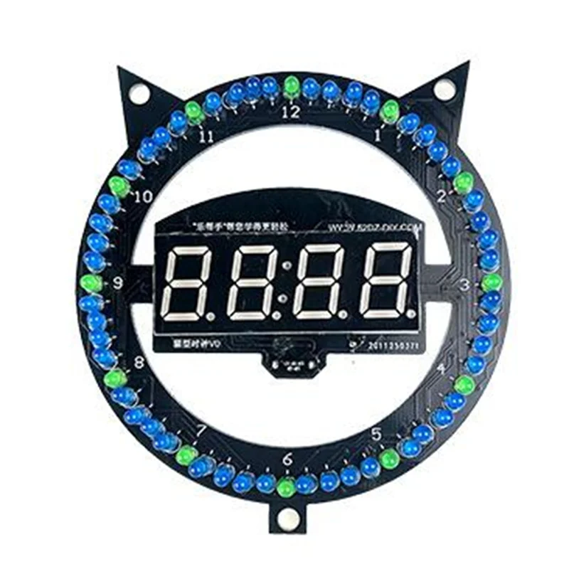 

A76X-DIY Electronic Kit Clock With Rotating LED DS1302 Display Time Temperature Learning Soldering Project Practice Solder