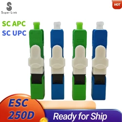 Frete Grátis 100/200 PCS/Lot FTTH ESC250D SC APC & SC UPC Single-Mode Fibra Óptica Conector Rápido FTTH SM Óptica Conector Rápido