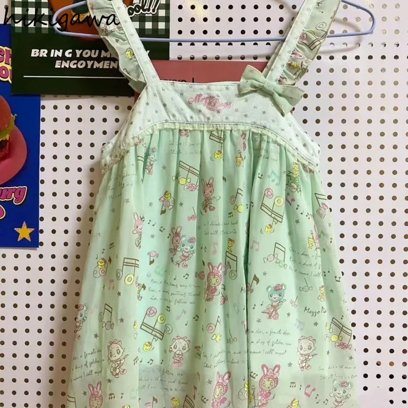 Camisetas sin mangas japonesas para Mujer, camisetas bordadas con estampado bonito, Tops cortos, Ropa de Mujer 2025, camisola dulce de verano, chaleco con tirantes a la moda 63i885