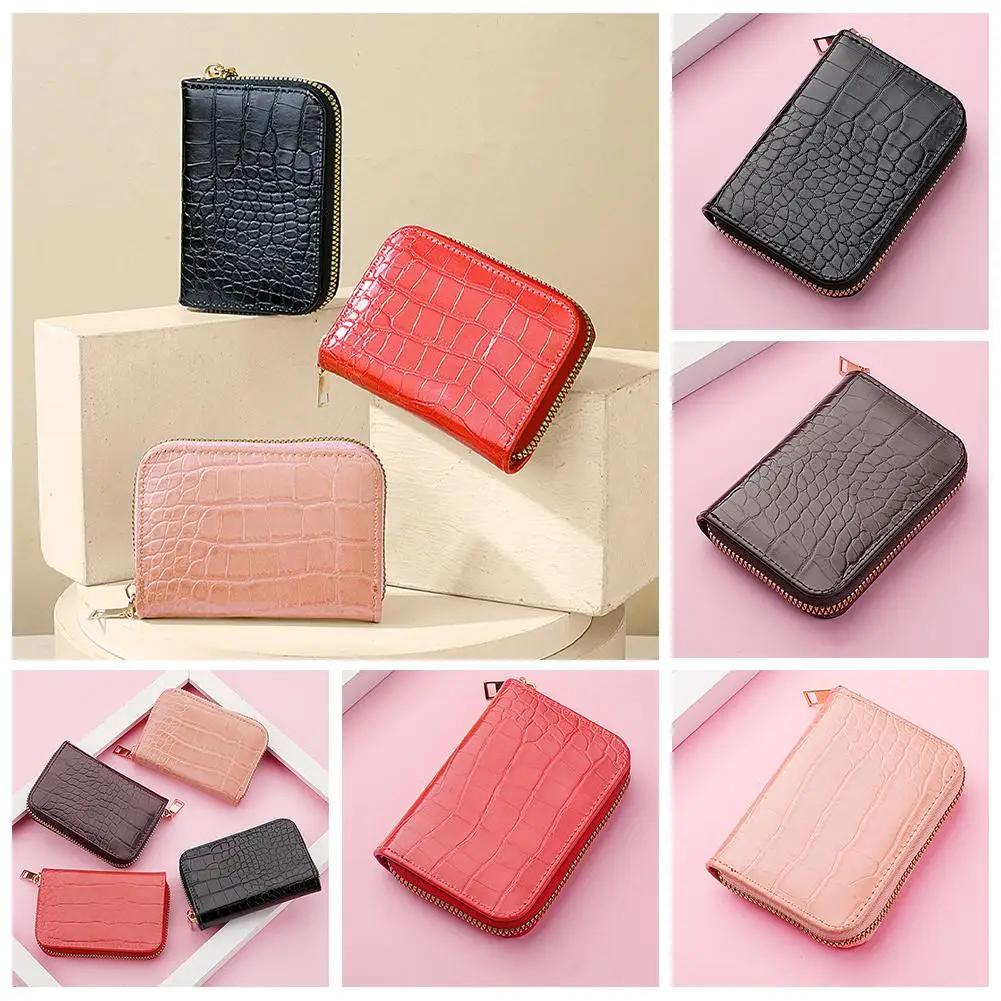 Women Mini Wallets PU Leather Plaid Purses Card Storage Small Holder Fashion Coin Zipper Purse Wallet Shopping Wallet With N4H5