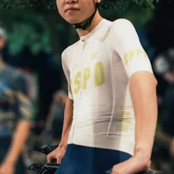 CSPD-Short Sleeve Cycling Clothing for Men, Pro Team, Lightweight Road Bike Jersey,Bicycle Clothing, Aero Cycling Jersey