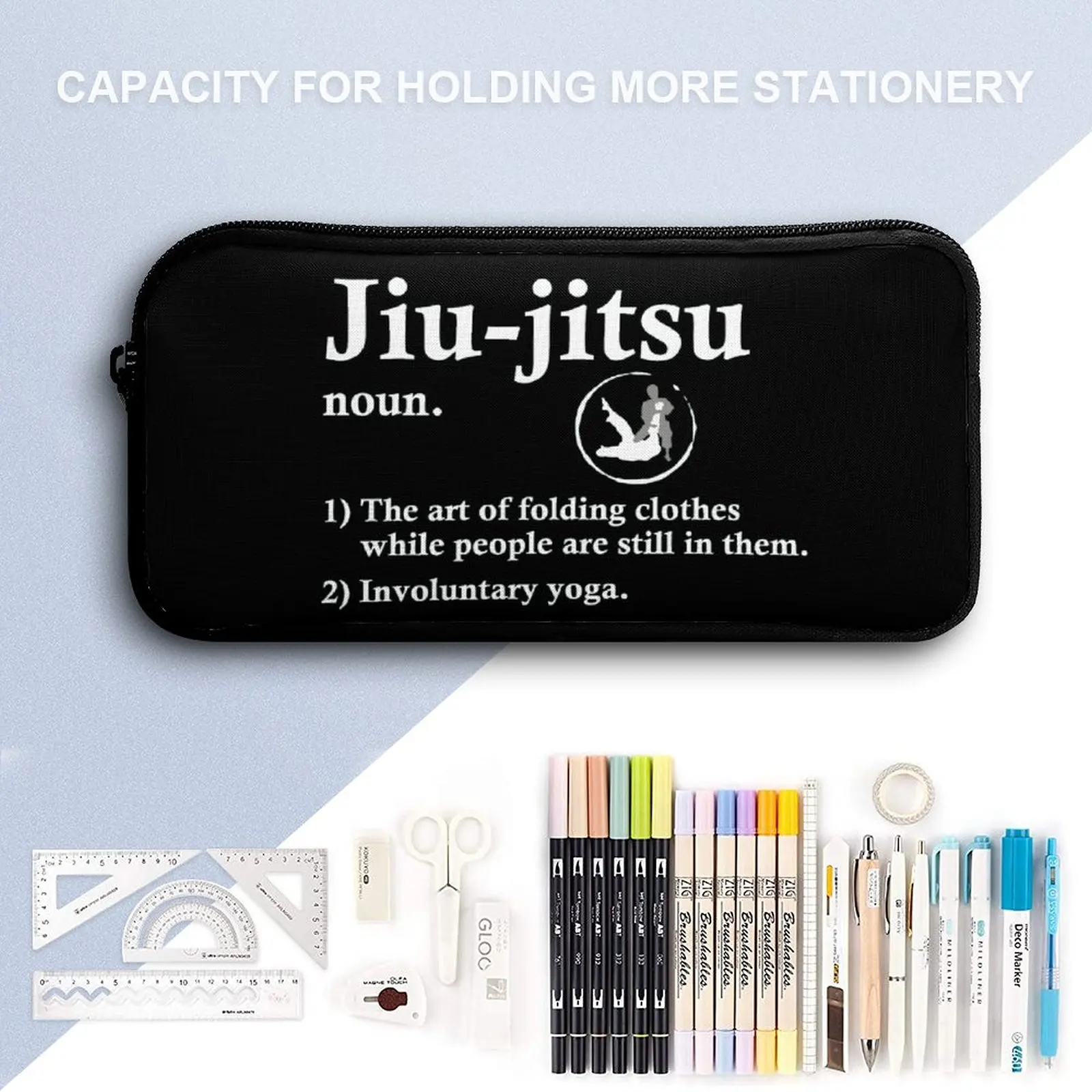 Drôle Jiu Jitsu Définition pour les amoureux des arts martiaux, ensemble 3 en 1, sac à dos 17 ", sac à lunch, sac à stylos, étui à crayons durable, sport confortable